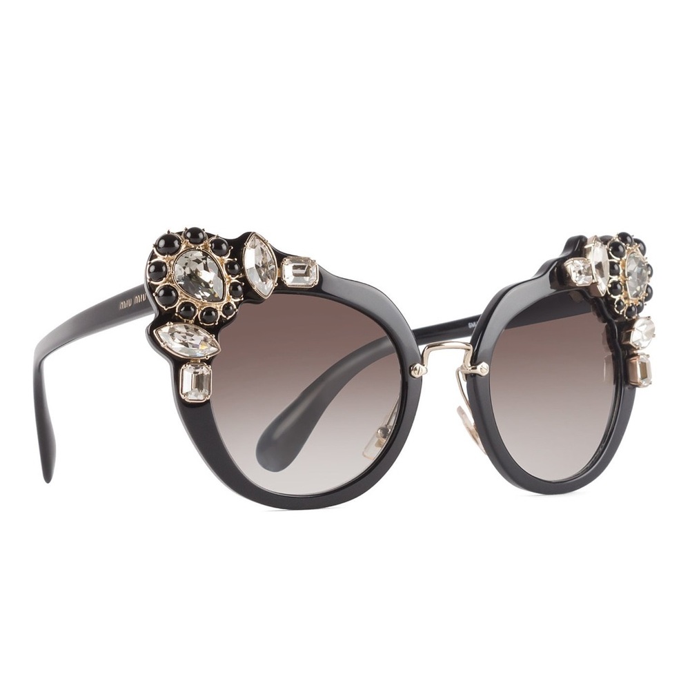 Original Miu miu luxury  jewel stone sunglasses